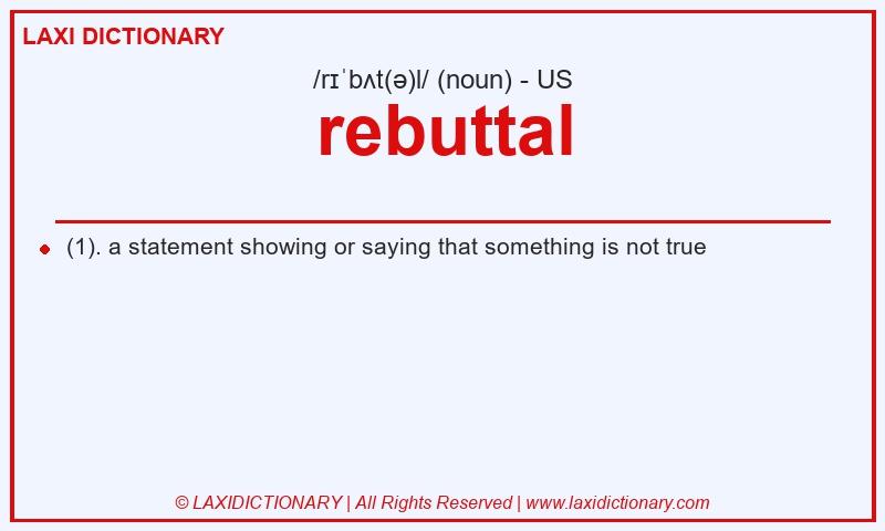 Definition rebuttal in American English