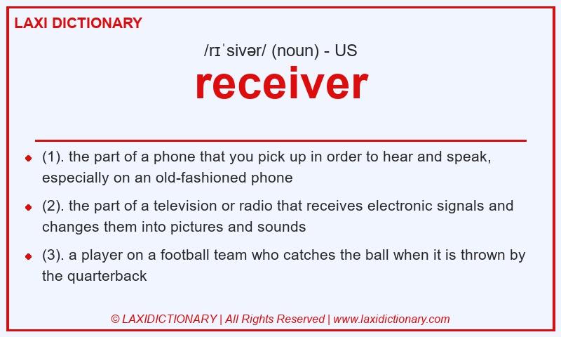 Definition receiver in American English