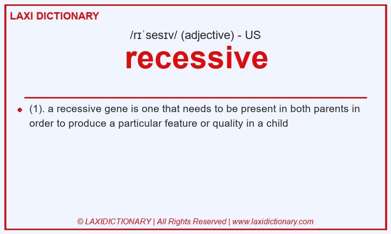 Definition recessive in American English