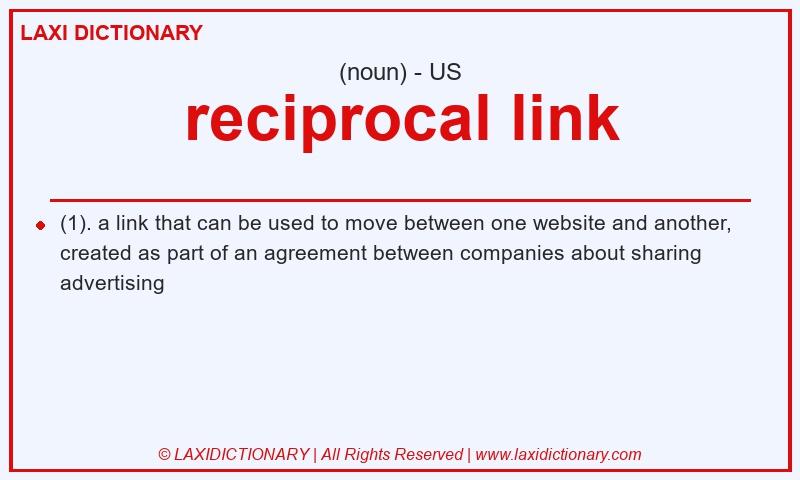 Definition reciprocal link in American English
