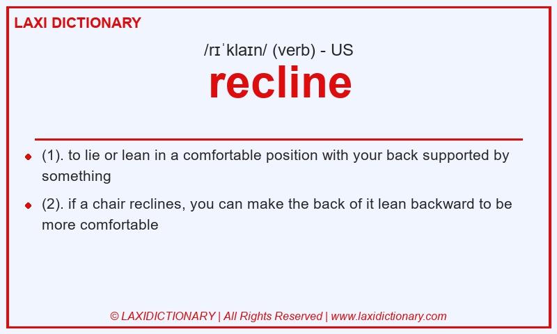 Definition recline in American English