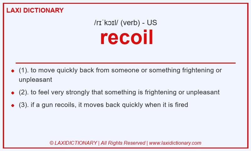 Definition recoil in American English
