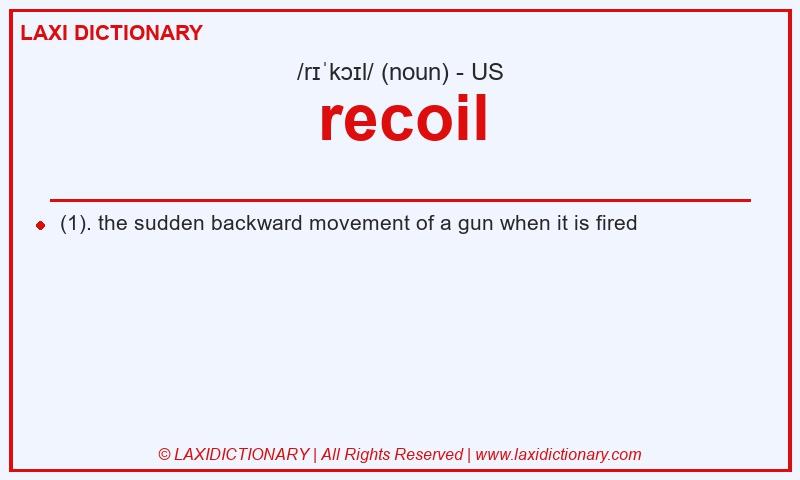 Definition recoil in American English