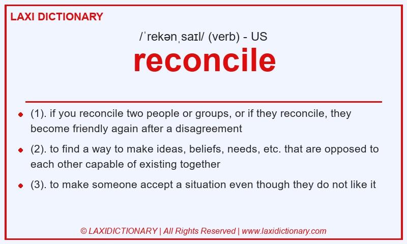 Definition reconcile in American English