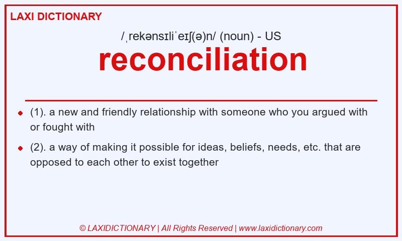 Definition reconciliation in American English