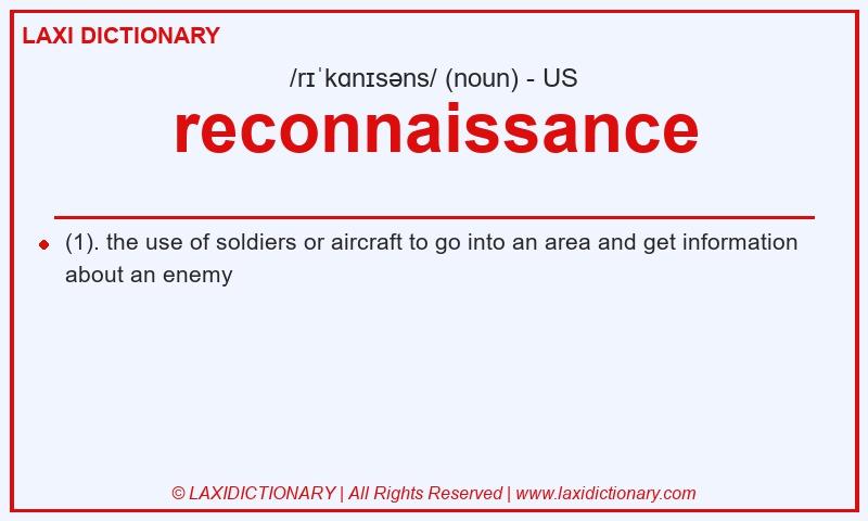 Definition reconnaissance in American English