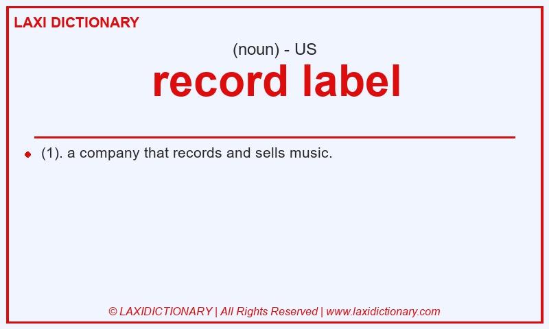 Definition record label in American English