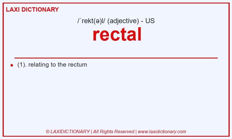 Definition rectal in American English