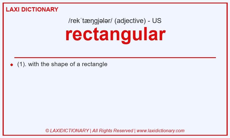 Definition rectangular in American English