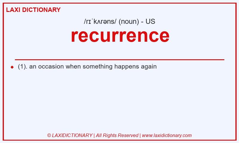 Definition recurrence in American English