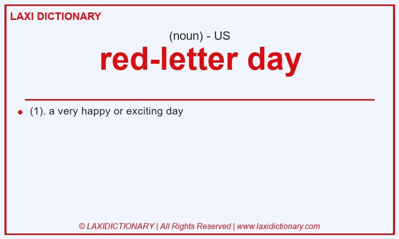 Definition red-letter day in American English