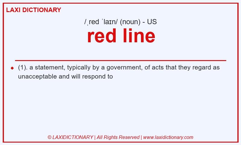 Definition red line in American English