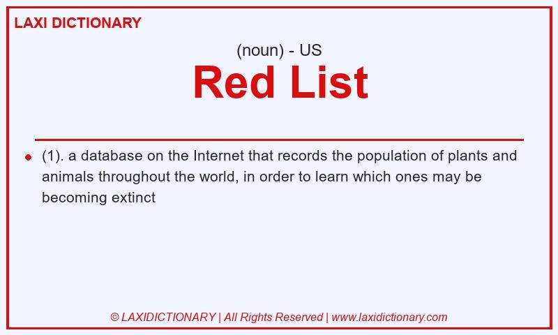 Definition Red List in American English
