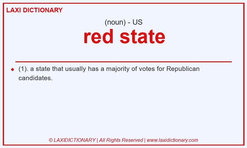 Definition red state in American English