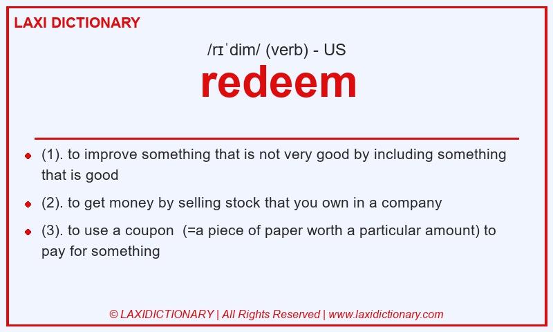 Definition redeem in American English