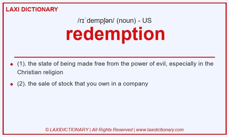 Definition redemption in American English