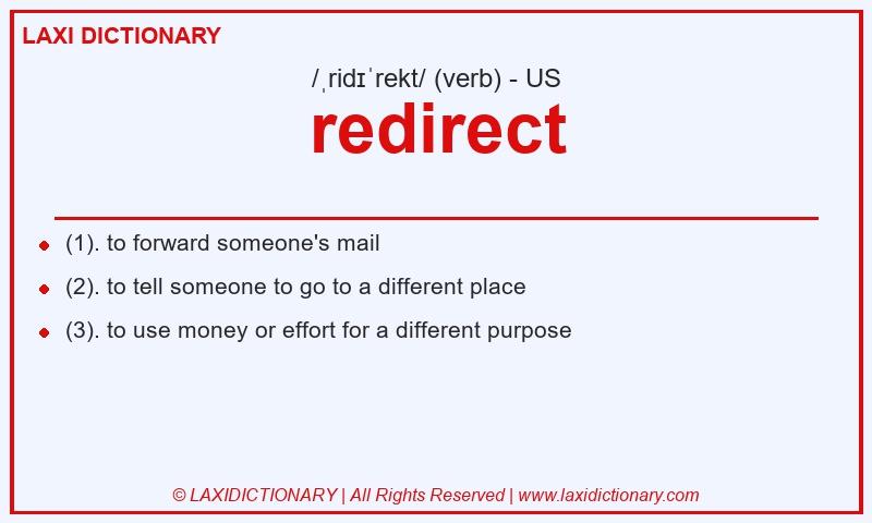 Definition redirect in American English
