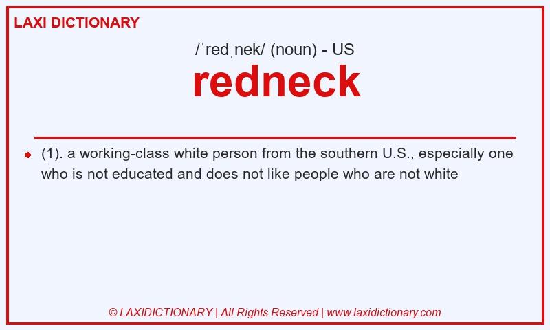 Definition redneck in American English