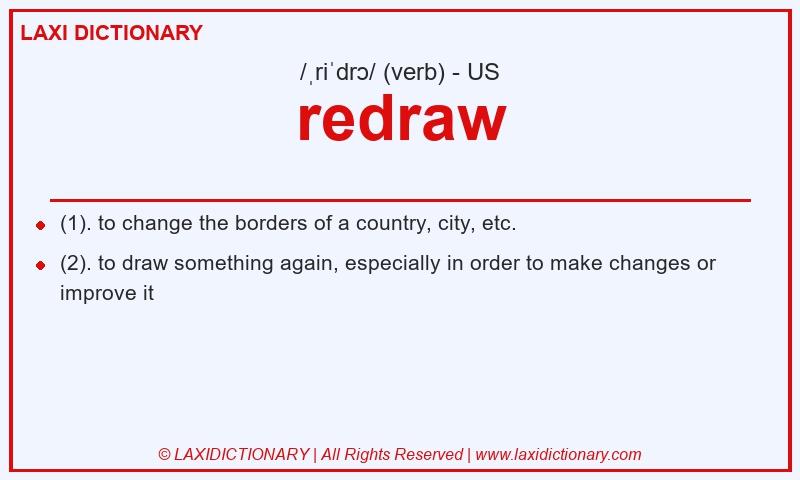 Definition redraw in American English