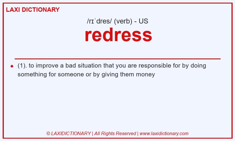 Definition redress in American English