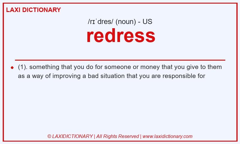 Definition redress in American English