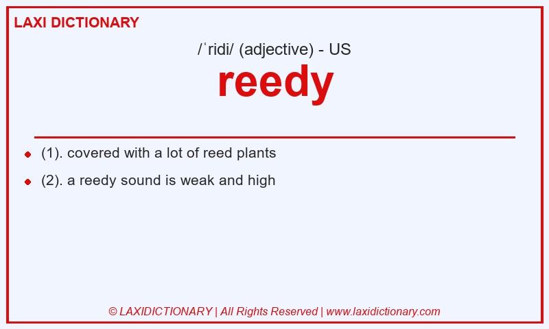 Definition reedy in American English