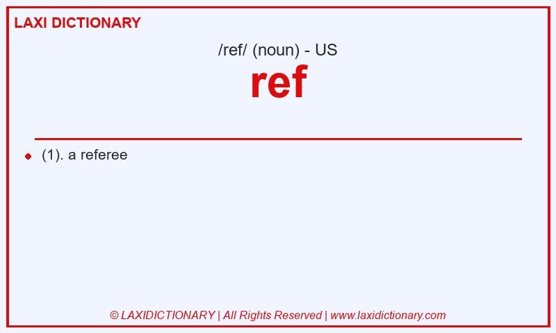 Definition ref in American English