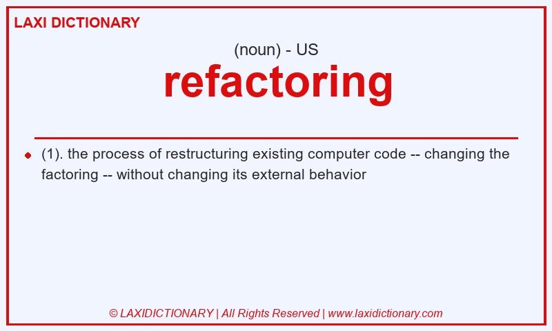 Definition refactoring in American English