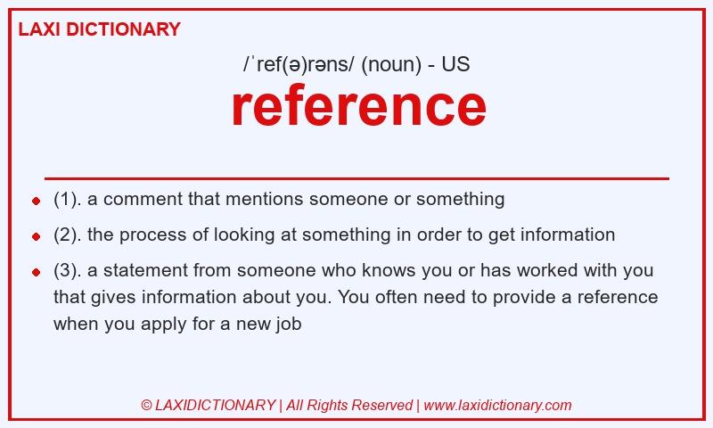 Definition reference in American English