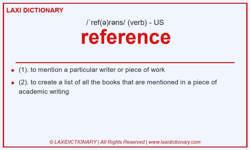 Definition reference in American English