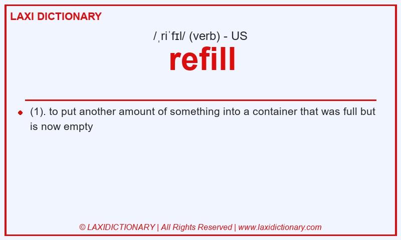 Definition refill in American English