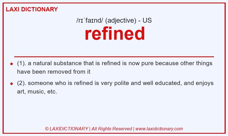 Definition refined in American English