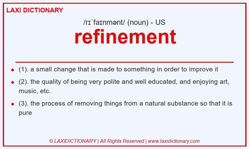Definition refinement in American English
