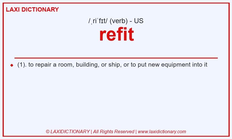 Definition refit in American English