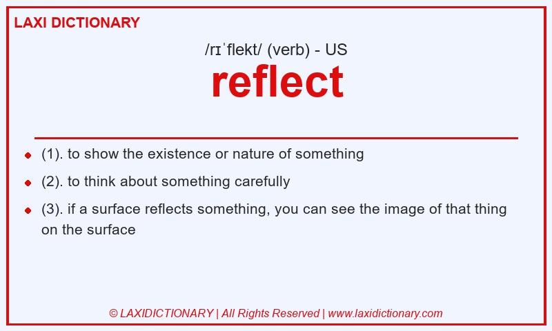 Definition reflect in American English