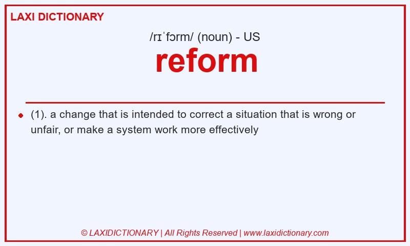 Definition reform in American English