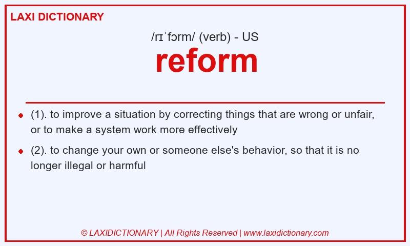 Definition reform in American English