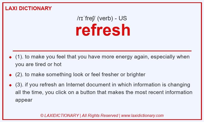 Definition refresh in American English