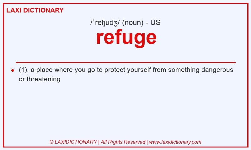 Definition refuge in American English