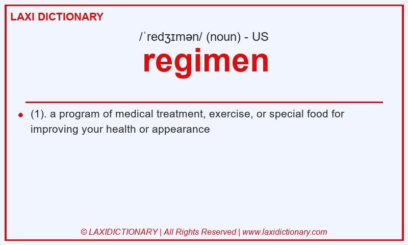 Definition regimen in American English