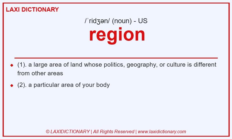 Definition region in American English