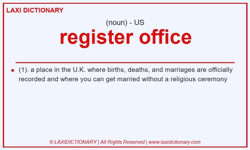Definition register office in American English