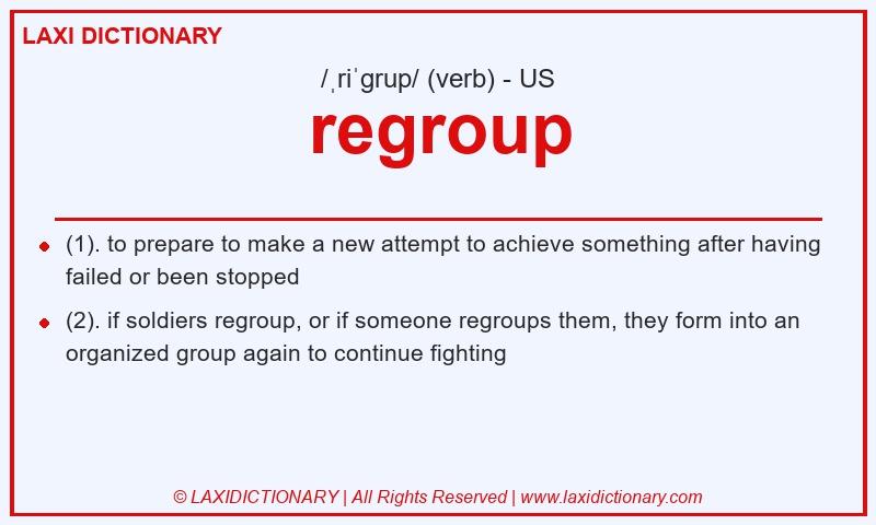 Definition regroup in American English