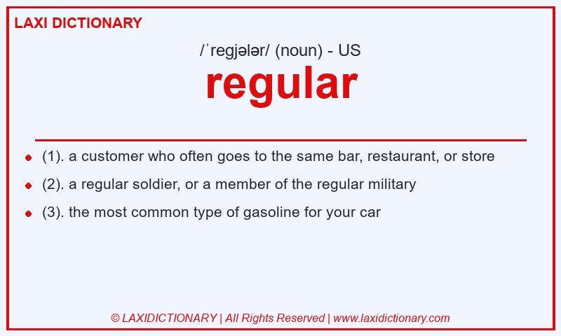 Definition regular in American English