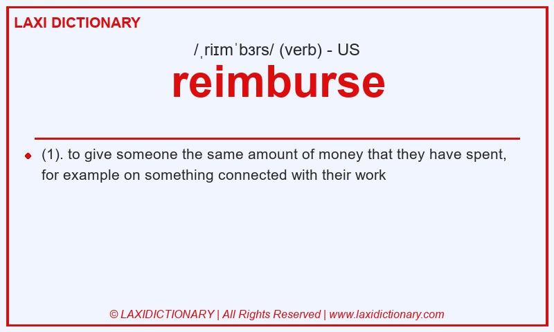 Definition reimburse in American English