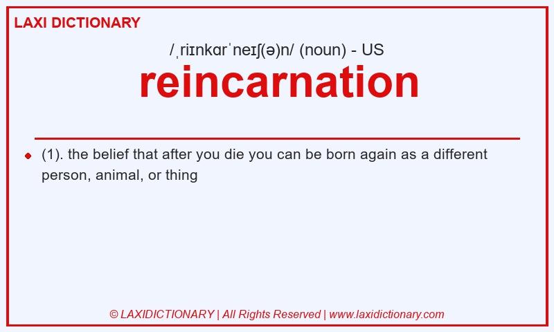 Definition reincarnation in American English