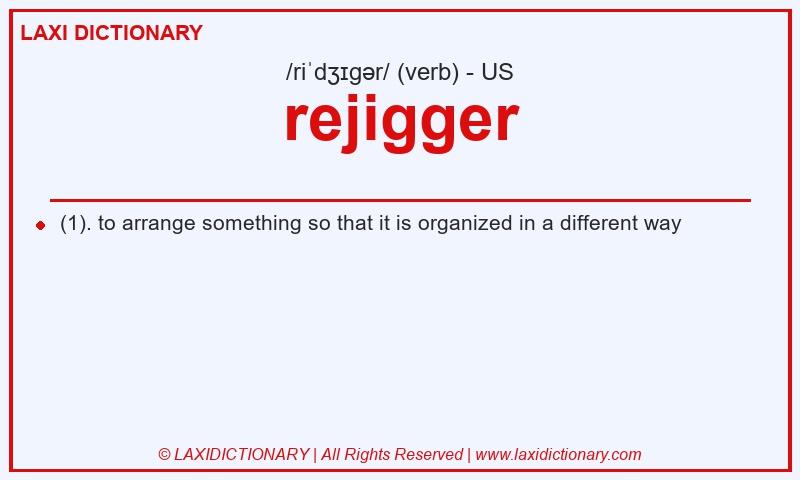 Definition rejigger in American English