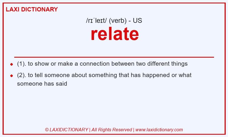 Definition relate in American English