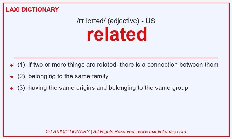 Definition related in American English