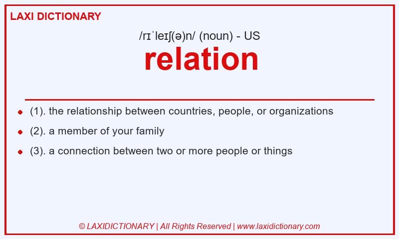 Definition relation in American English